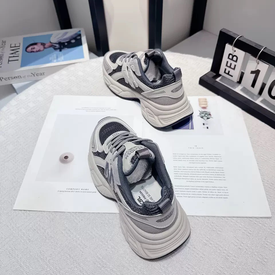 老爹鞋女ins潮百搭厚底增高女鞋A66春季新款舒适透气时尚休闲鞋