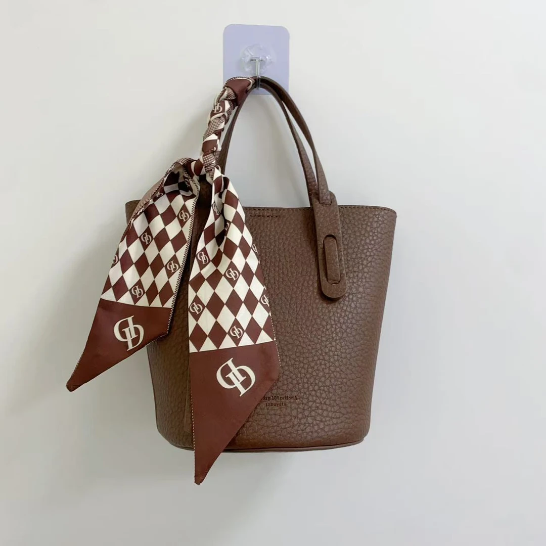 6208#咖啡色【尺寸：长-宽-高-】简约休闲百搭经典时尚女士单肩包