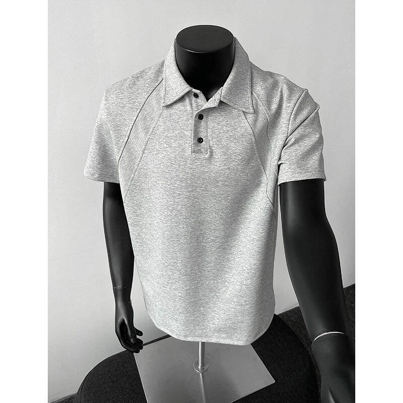 休闲半袖翻领长袖打底爆款新款透气高品质简约版型衫男款宽松上衣