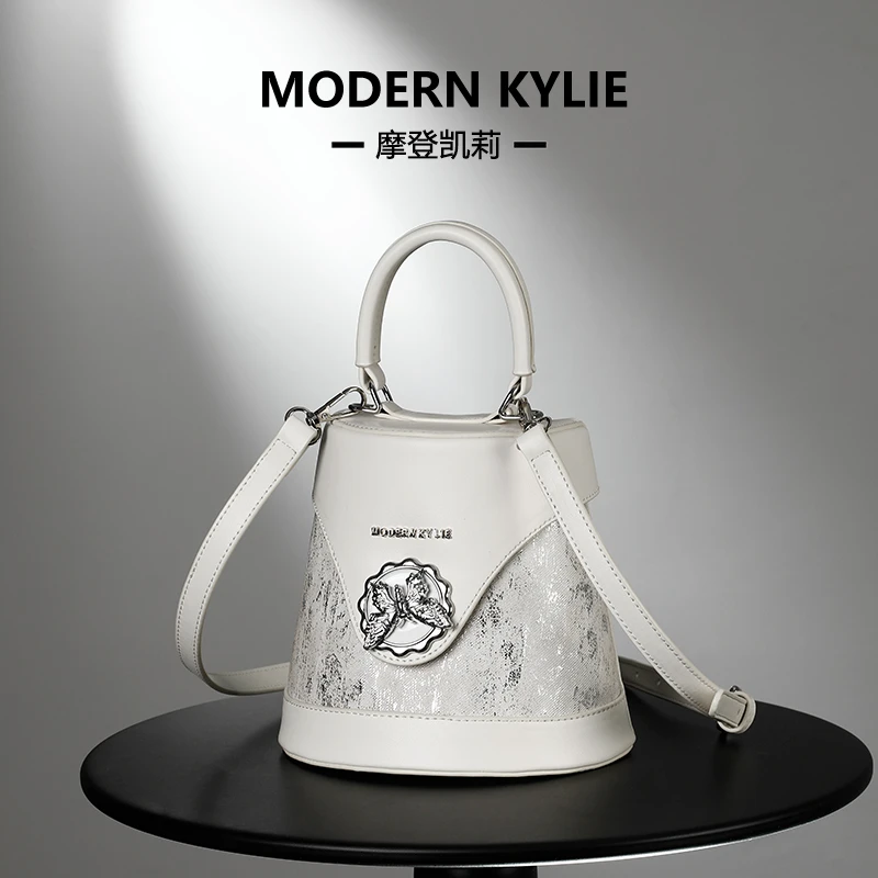 【摩登凯莉】星光发财桶明星同款手提包手袋女士手提袋手提H110
