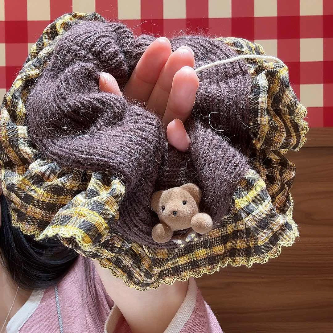 布艺铁合金发圈小熊