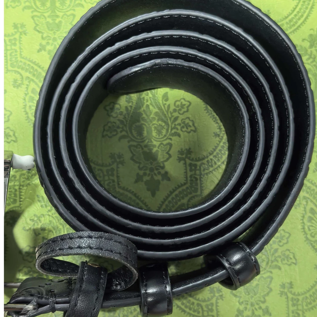 新款亲子装双G361+头层压花进口小牛皮腰带服饰配件全套男士礼盒