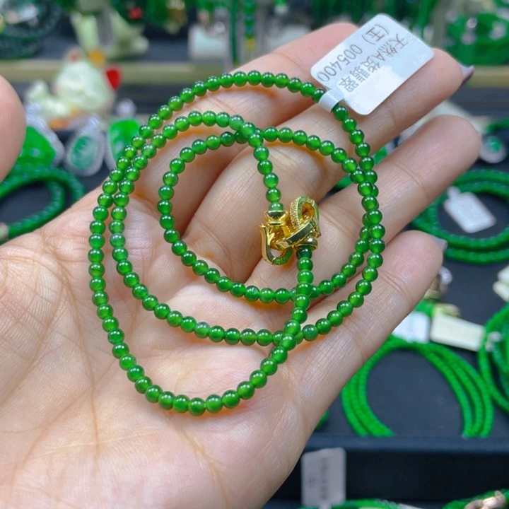 翡翠未镶嵌颈饰锁骨链3