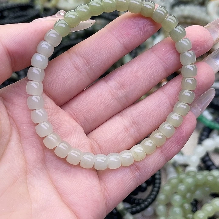 田***聚手链未镶嵌和田玉