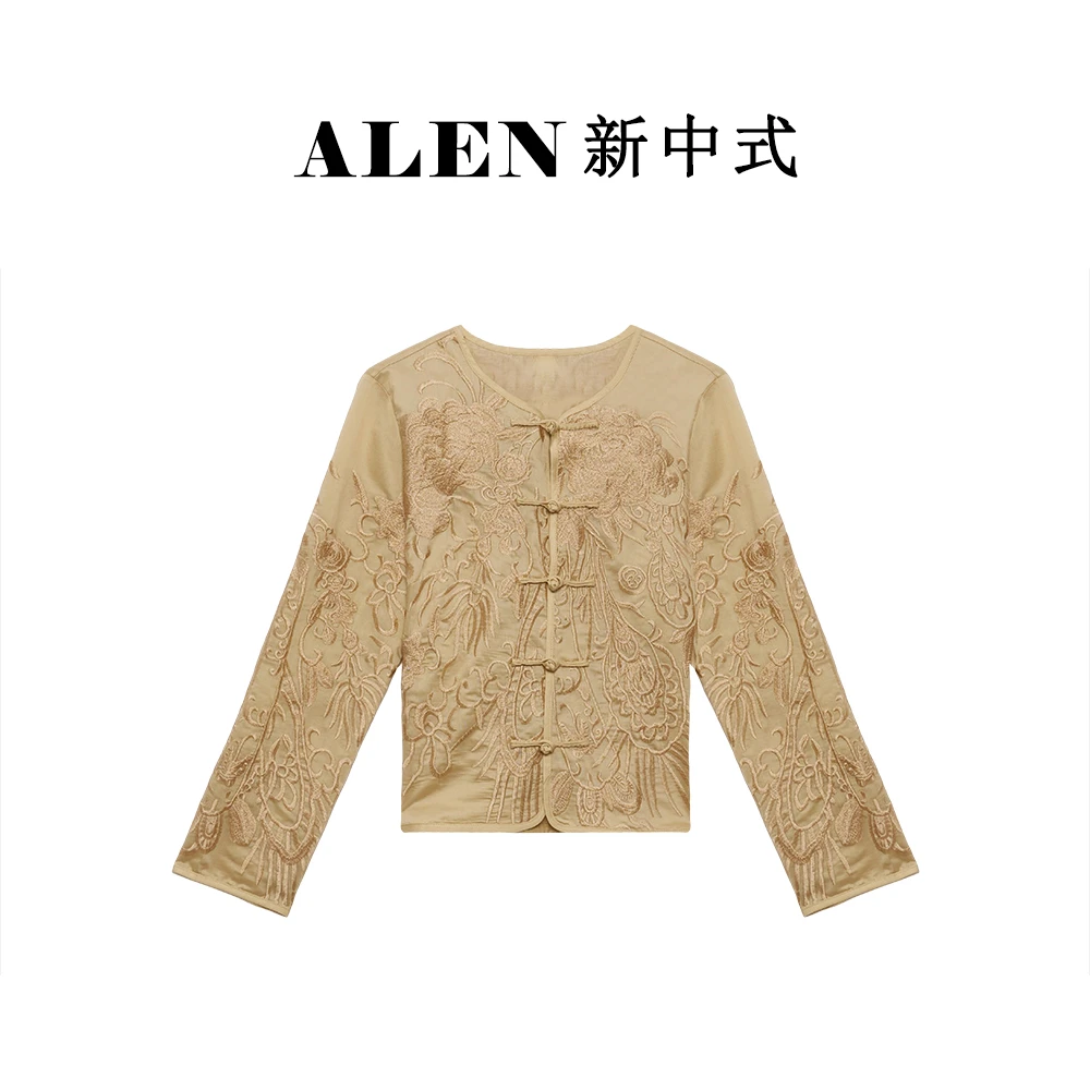 【Alen女装店】新中式国风提盘扣重工刺绣外套ZM8065