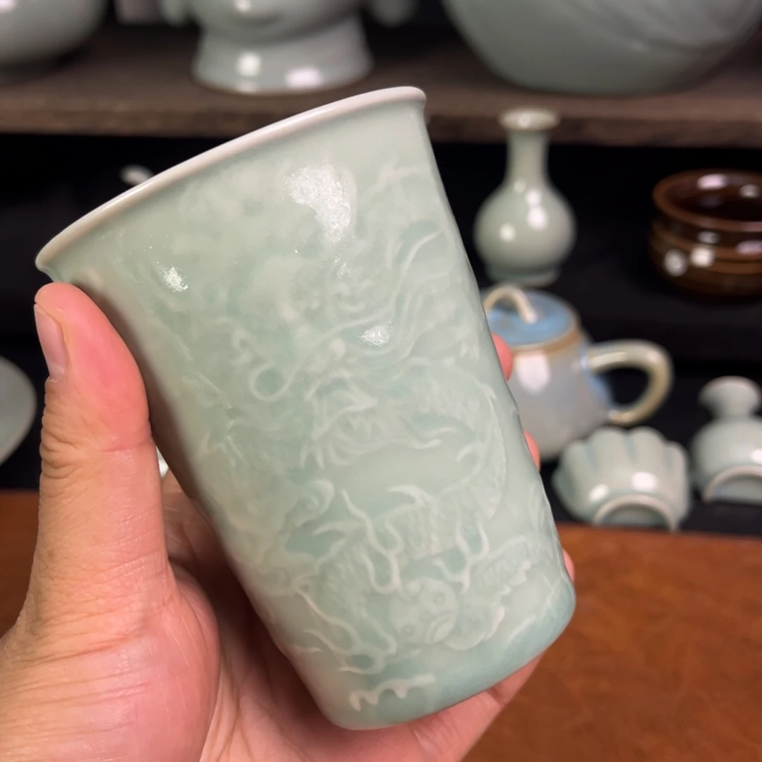【闪购商品】仿古釉汝瓷原矿可乐杯