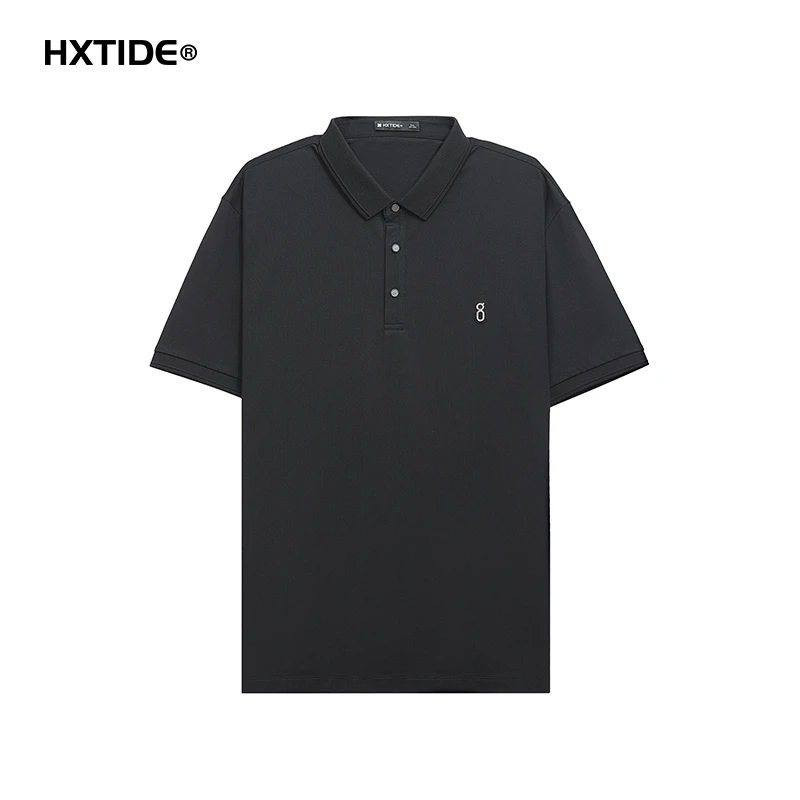 【HXTIDE男装】凉感丝光翻领短袖T恤衫/Y102520032101/Polo衫