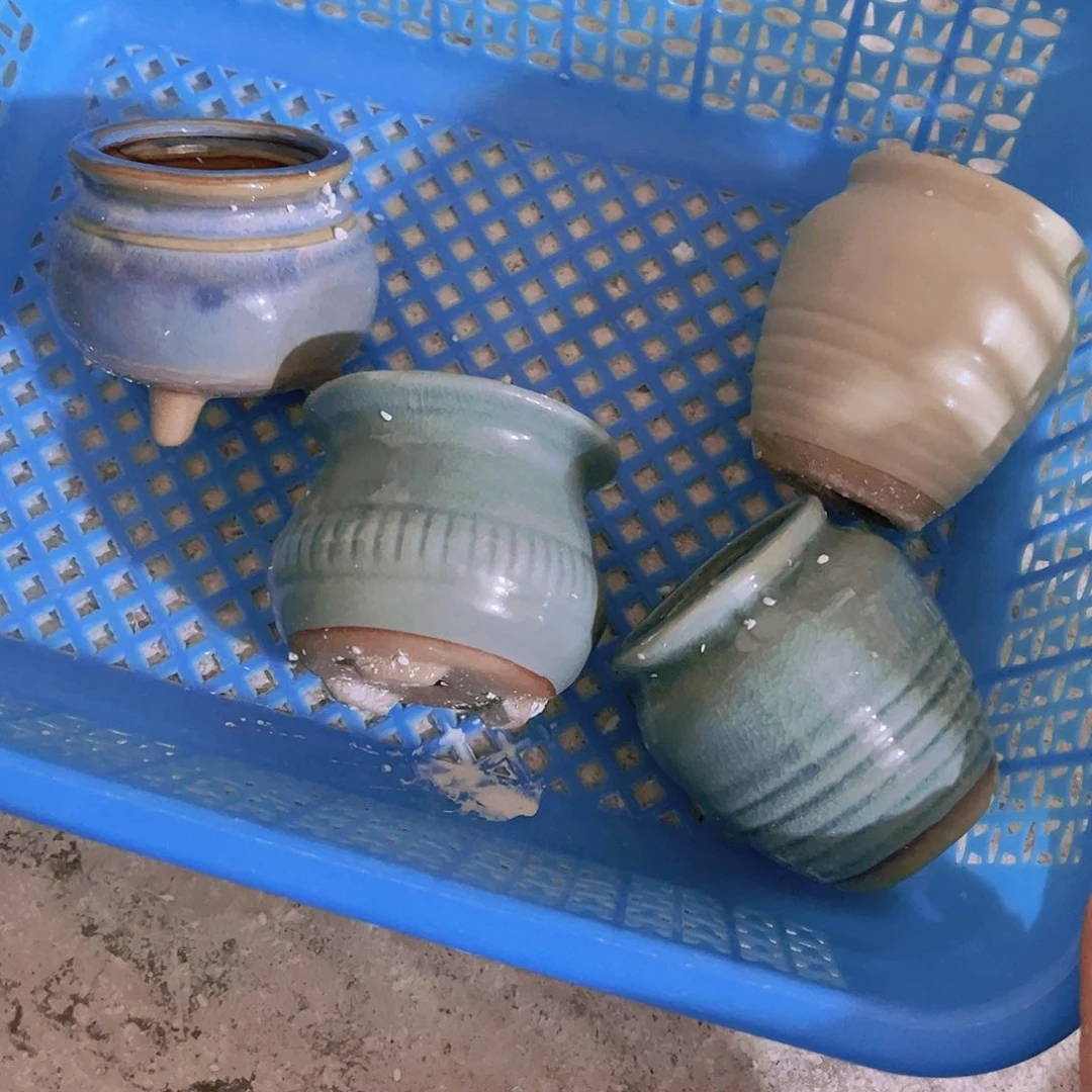 红陶陶瓷花盆当场满12包邮