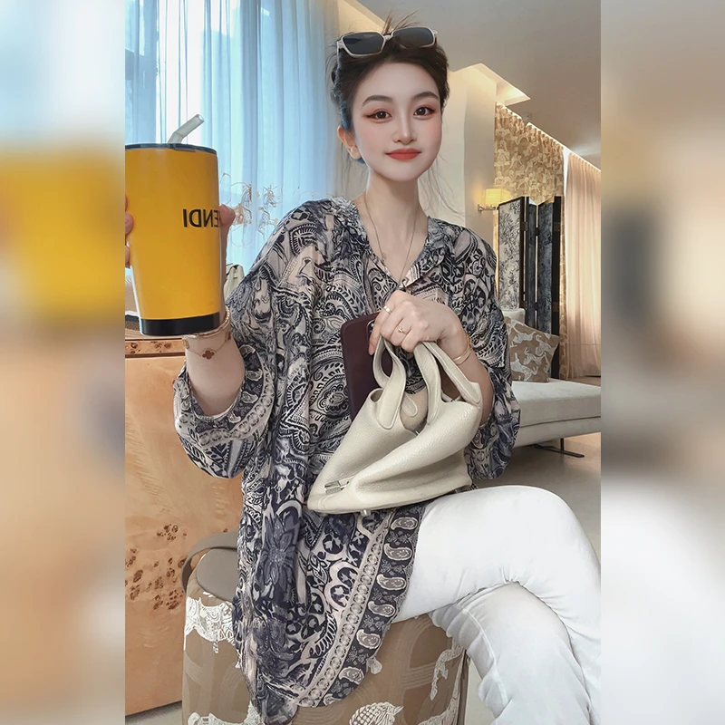 【Linda姐高端线】春夏新款时尚轻奢通勤连帽休闲衬衫AA5SCS0248