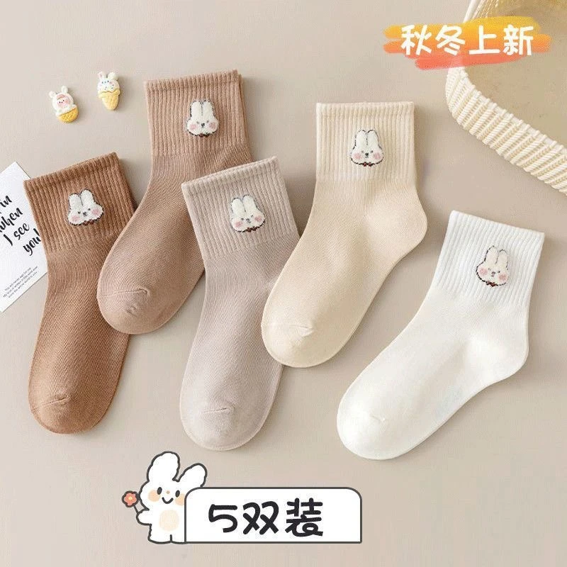 儿童袜子棉袜童袜抗菌吸汗透气秋冬款卡通可爱不勒腿儿童袜
