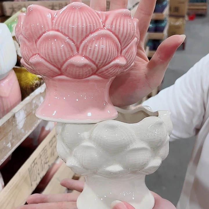 有孔.凑单10元陶瓷花盆发货！