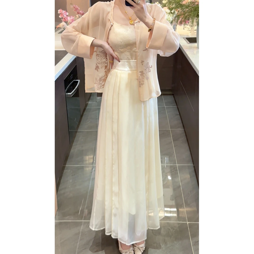 【周粥】【黛玉裙】2025新款温柔风网纱高腰百搭半身裙预JJC5BSQ1644