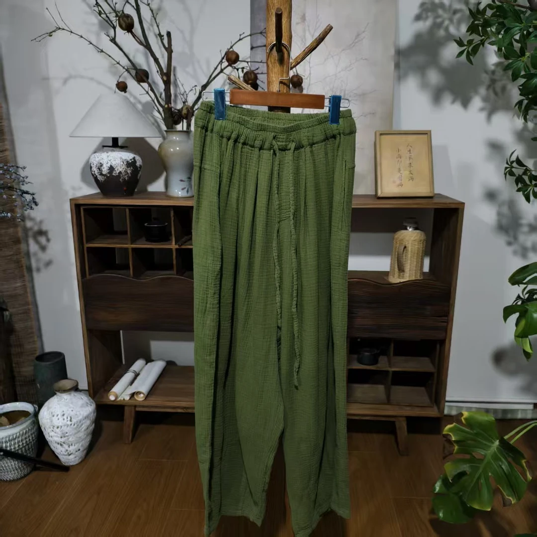 【大梅子推荐】设计款双纱系带老爹裤JG9128B
