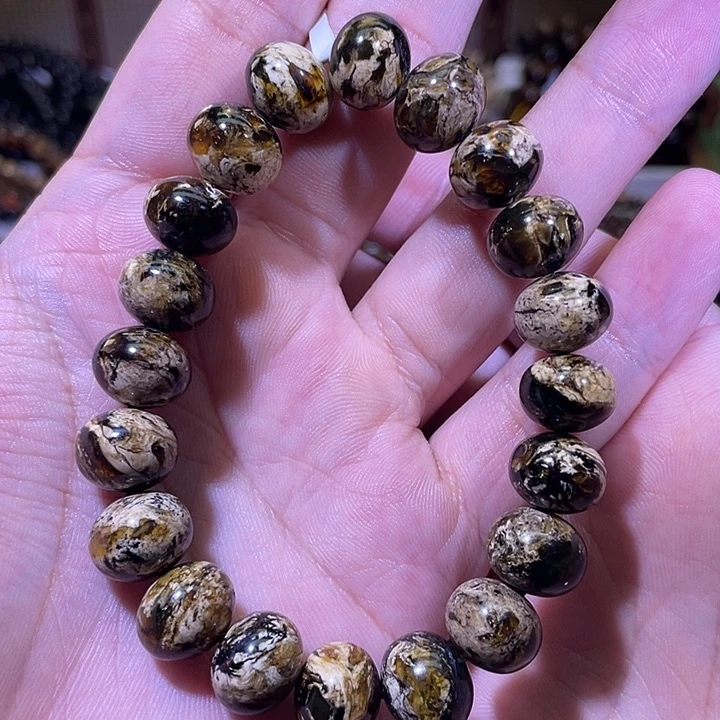 琥珀未镶嵌裸石12+抚顺琥珀黑花