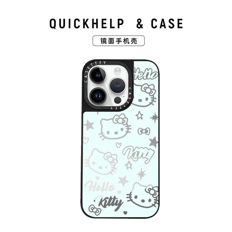 星星KT猫适用苹果16手机壳13保护壳苹果iPhone15/14镜面12新款11