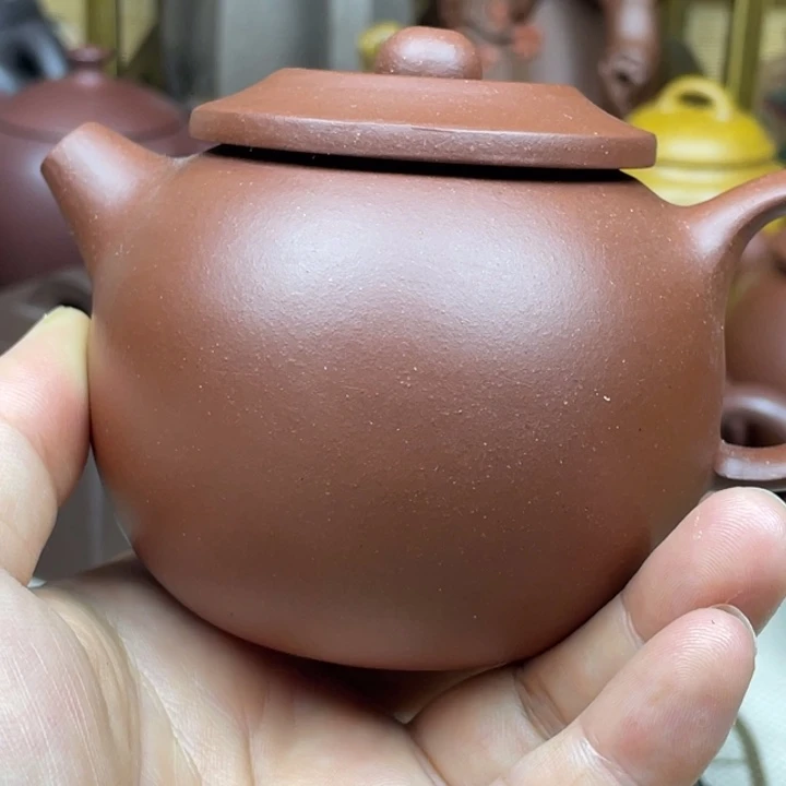 茶壶紫砂紫砂壶嫩底槽清笠帽220cc微微瑕