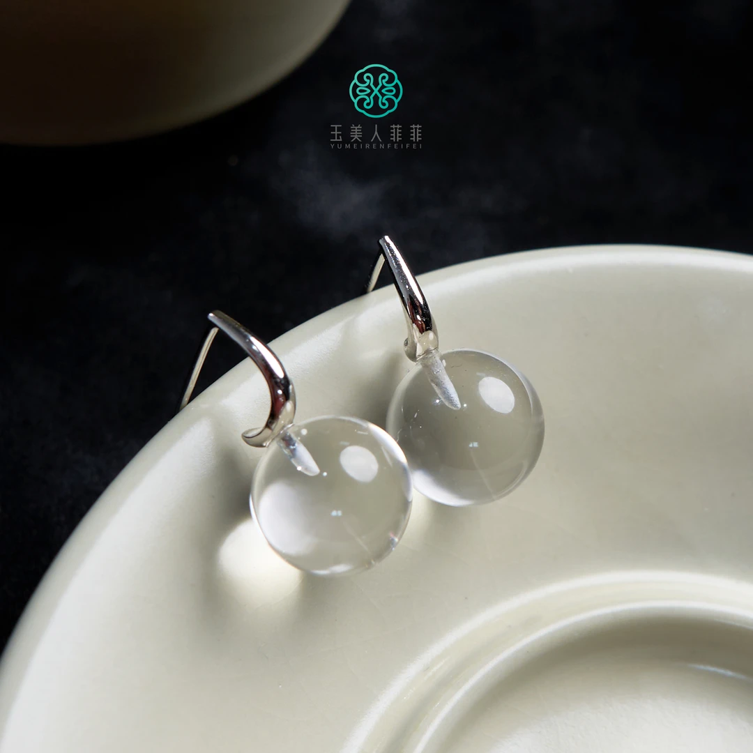 菲菲珠宝好~S925水晶高跟鞋耳勾约12mm