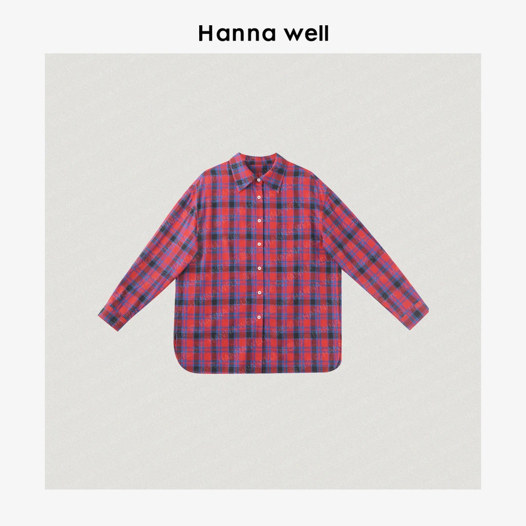 妞姐自制  “格纹衬衫”Z高版本！TR色织棉 超轻细腻体感 CS5A04157.