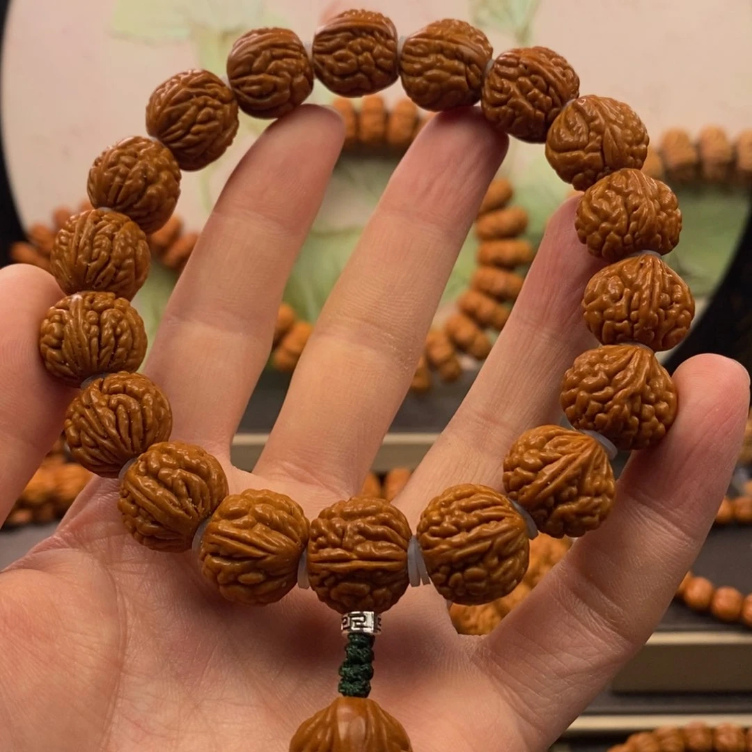 桃核手串17荔枝纹手持