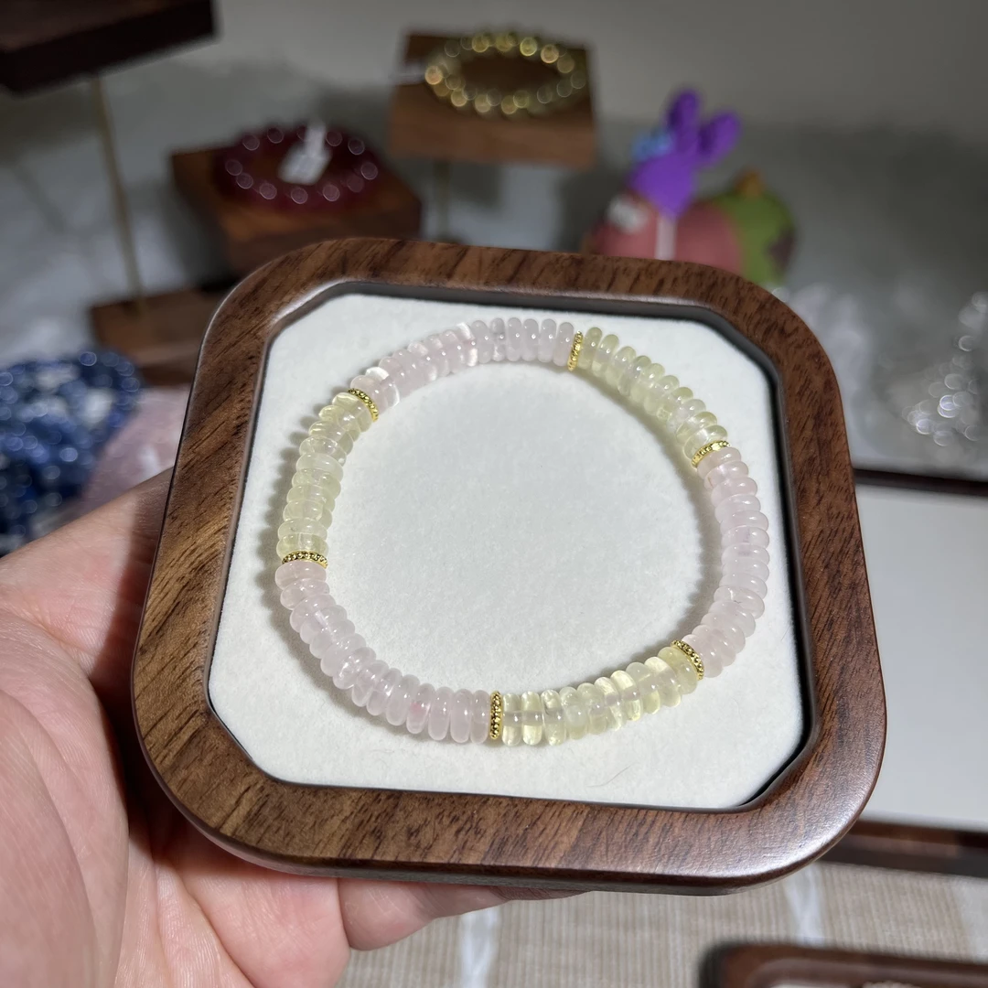 小手串叠戴神器天然水晶隔片手链