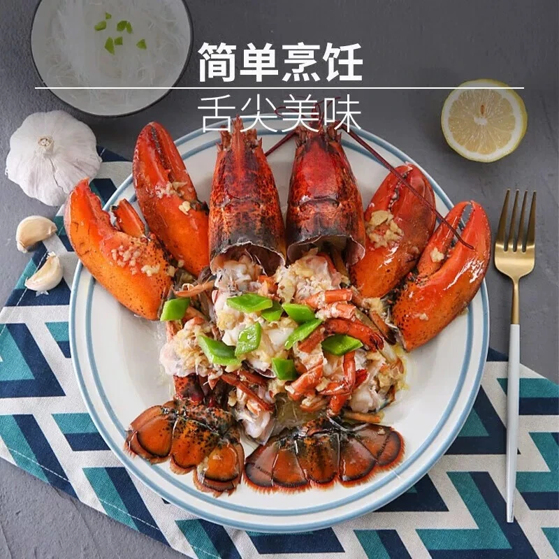 活冻波士顿龙虾生冻海鲜鲜嫩饱满顺丰冷链包邮配送