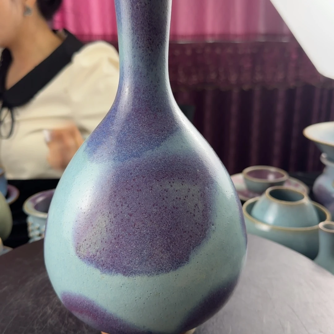 后***语瓷片禹州窑瓶子全品无瑕疵