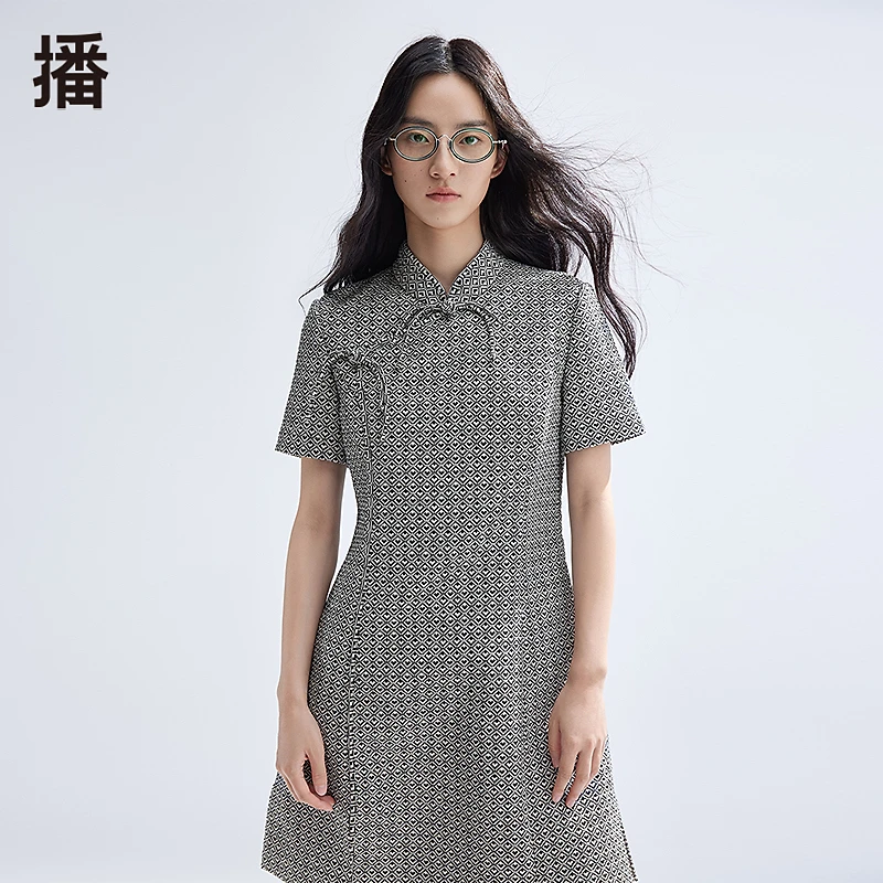【达人专属】播24女装连衣裙气质收腰时尚春夏连衣裙BDR1LD0284