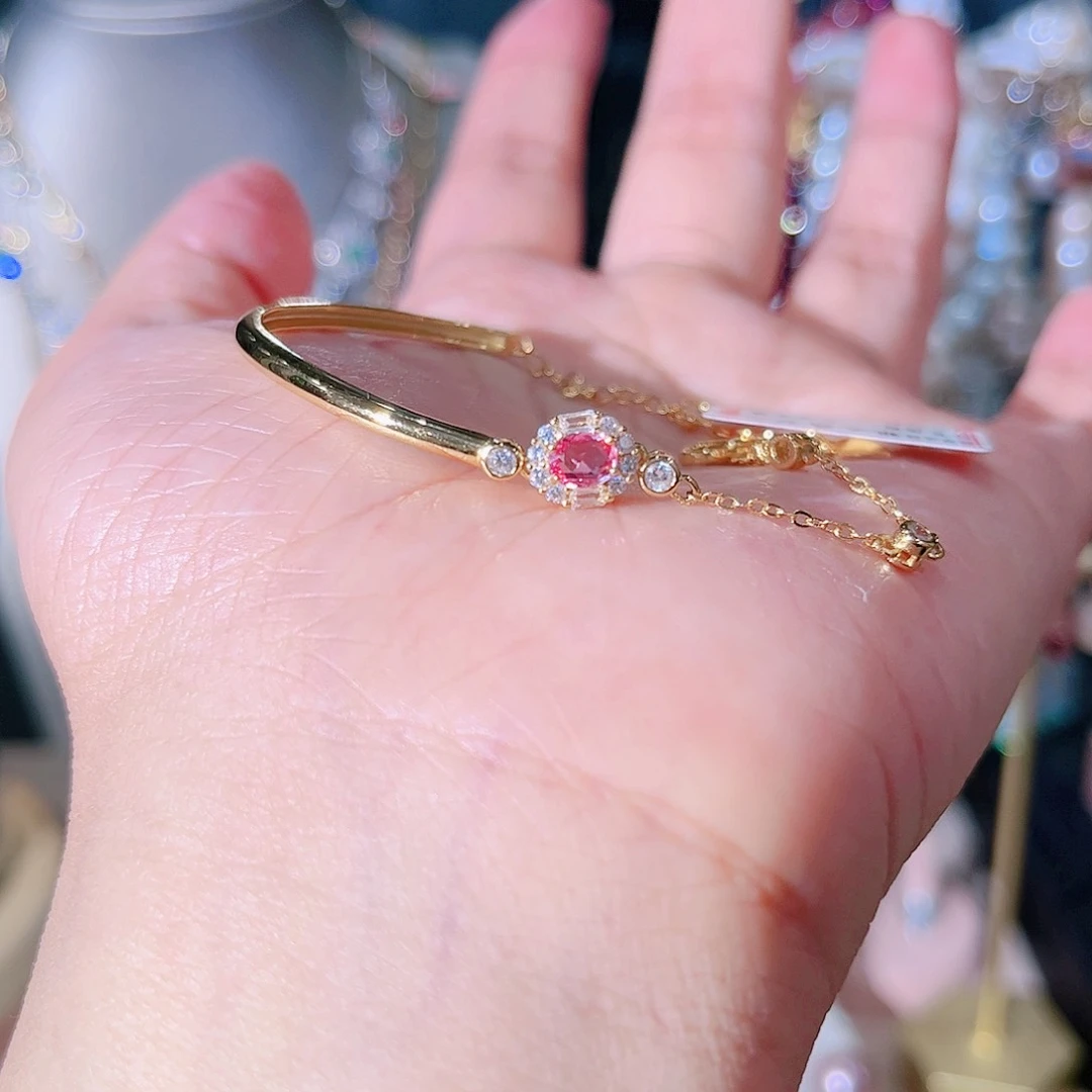 彩色蓝宝石手链银S925镶嵌