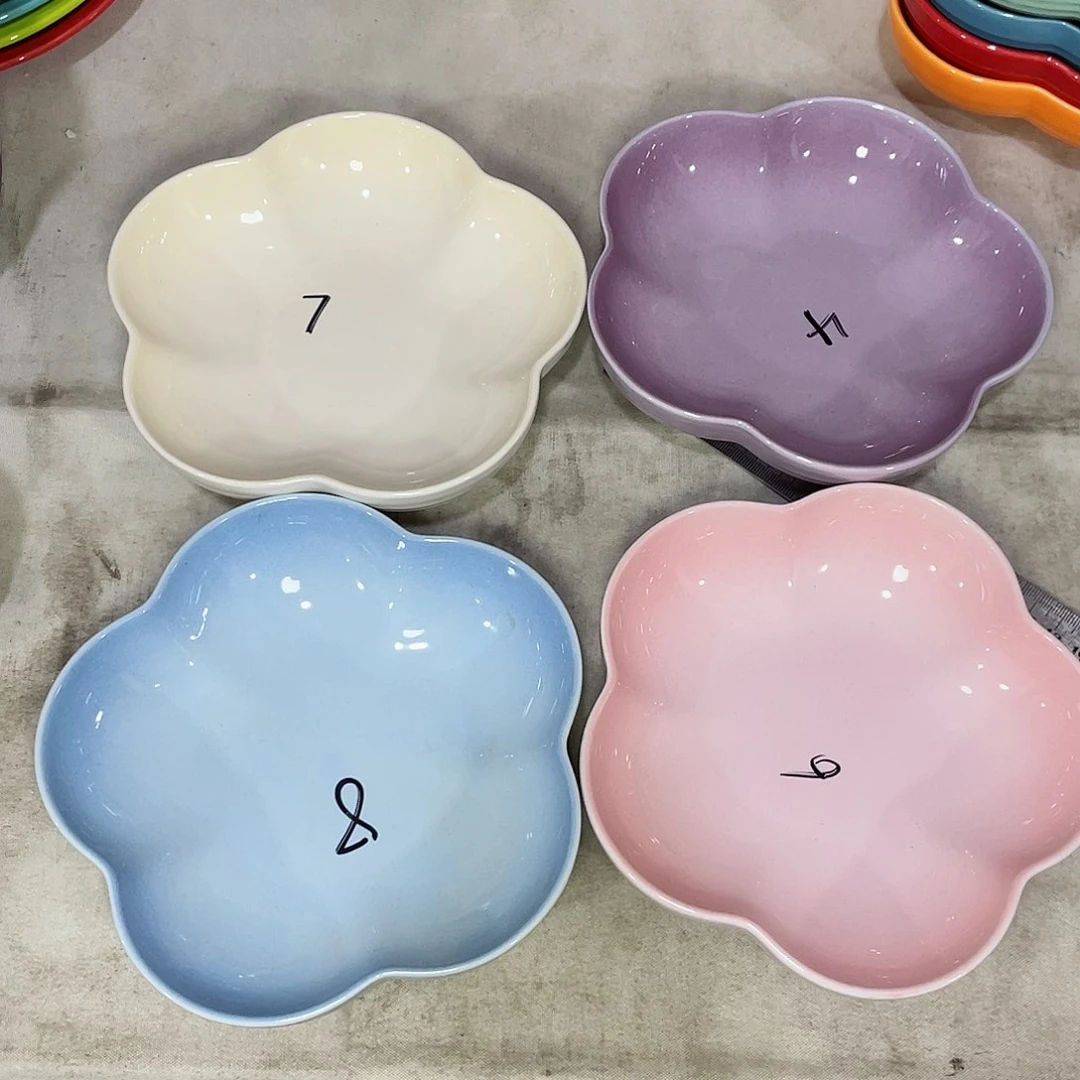 瓷片微瑕陶瓷餐具家用 精品四个中号