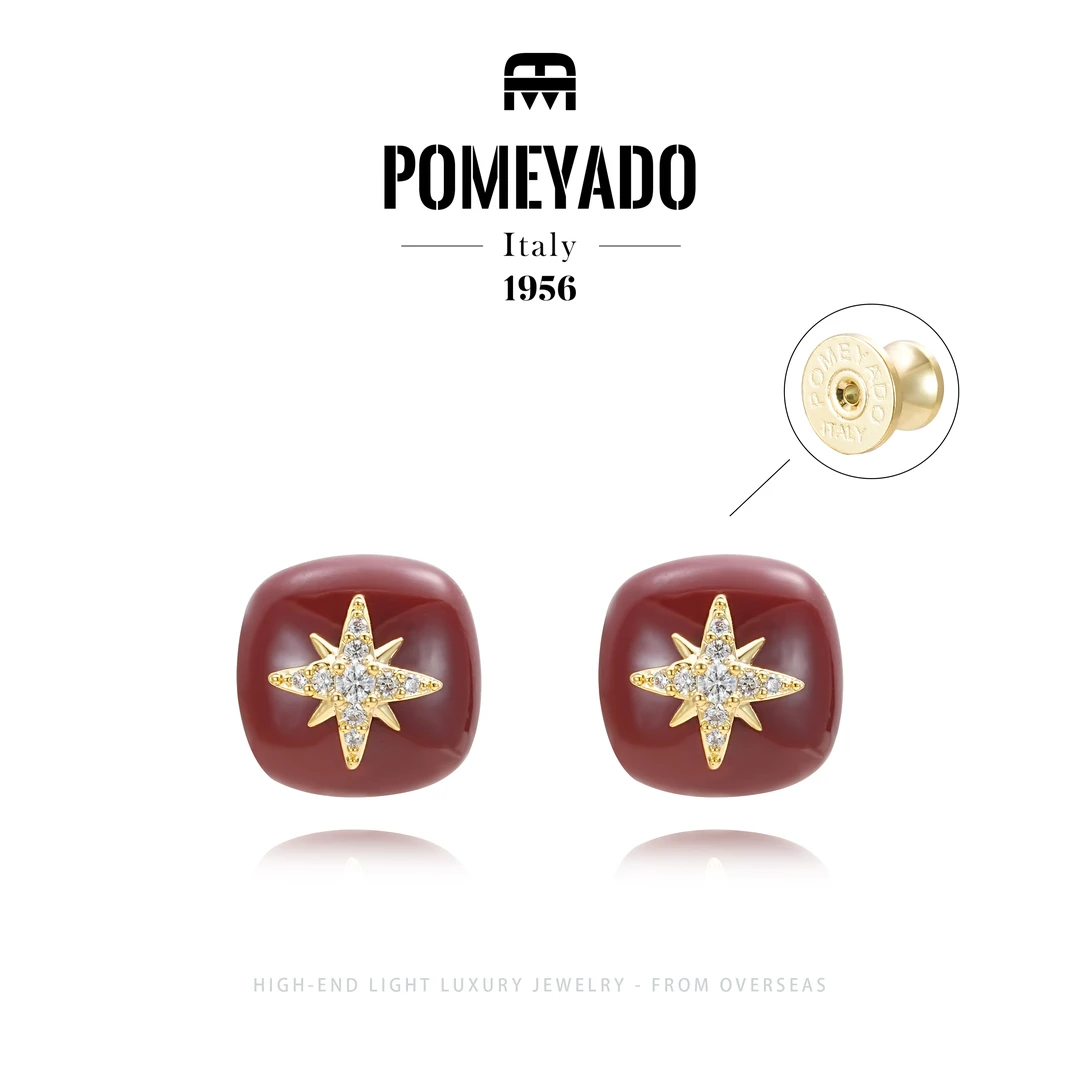 【雅致星芒】Pomeyado秋季新品轻奢方包耳钉F3382