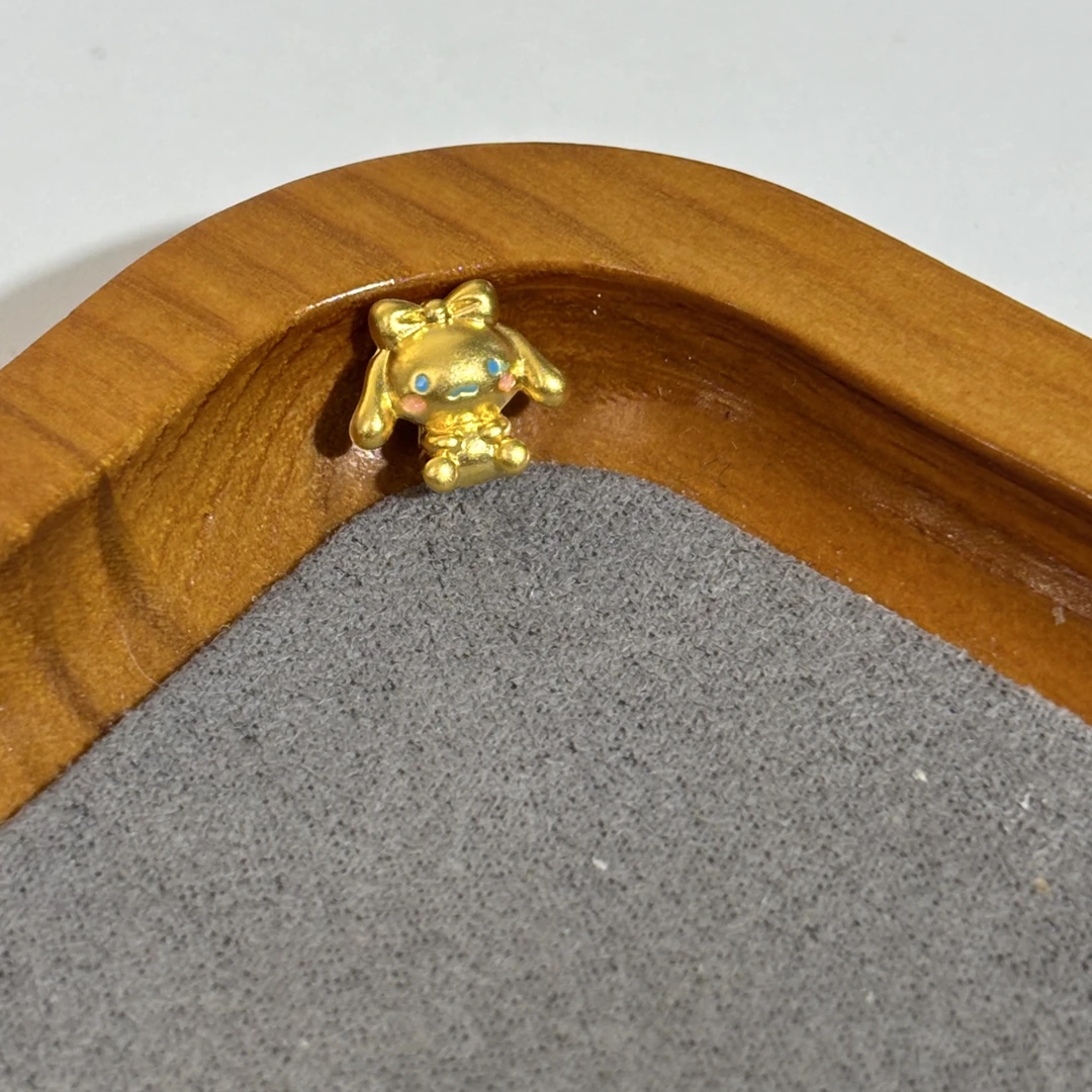 J足金999小玉桂狗转运珠