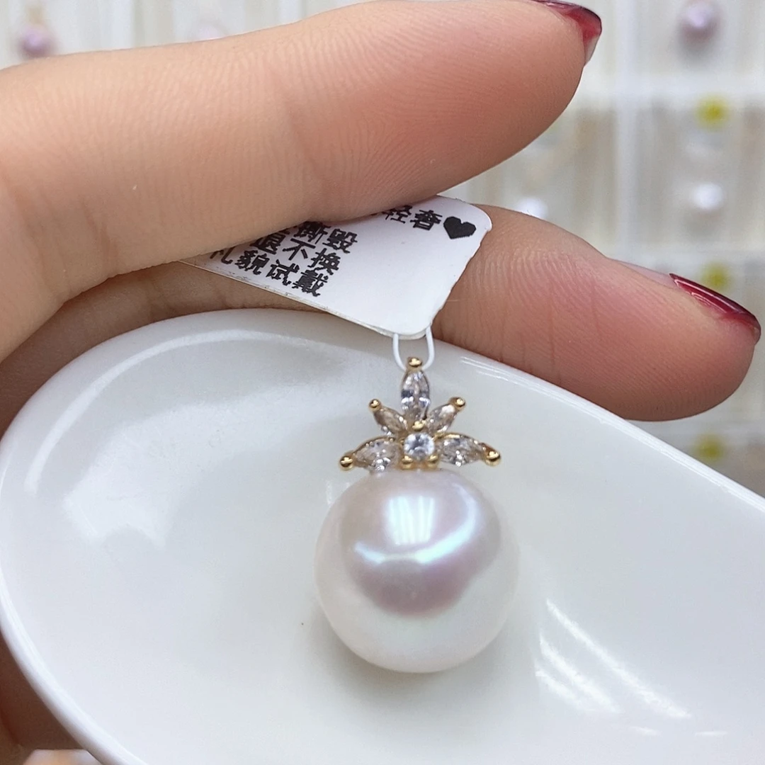 项链合金淡水珍珠