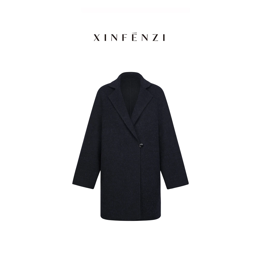 【难以代替】XINFENZI 超轻柔羊毛苏力经典茧型场控大衣 WJK37474