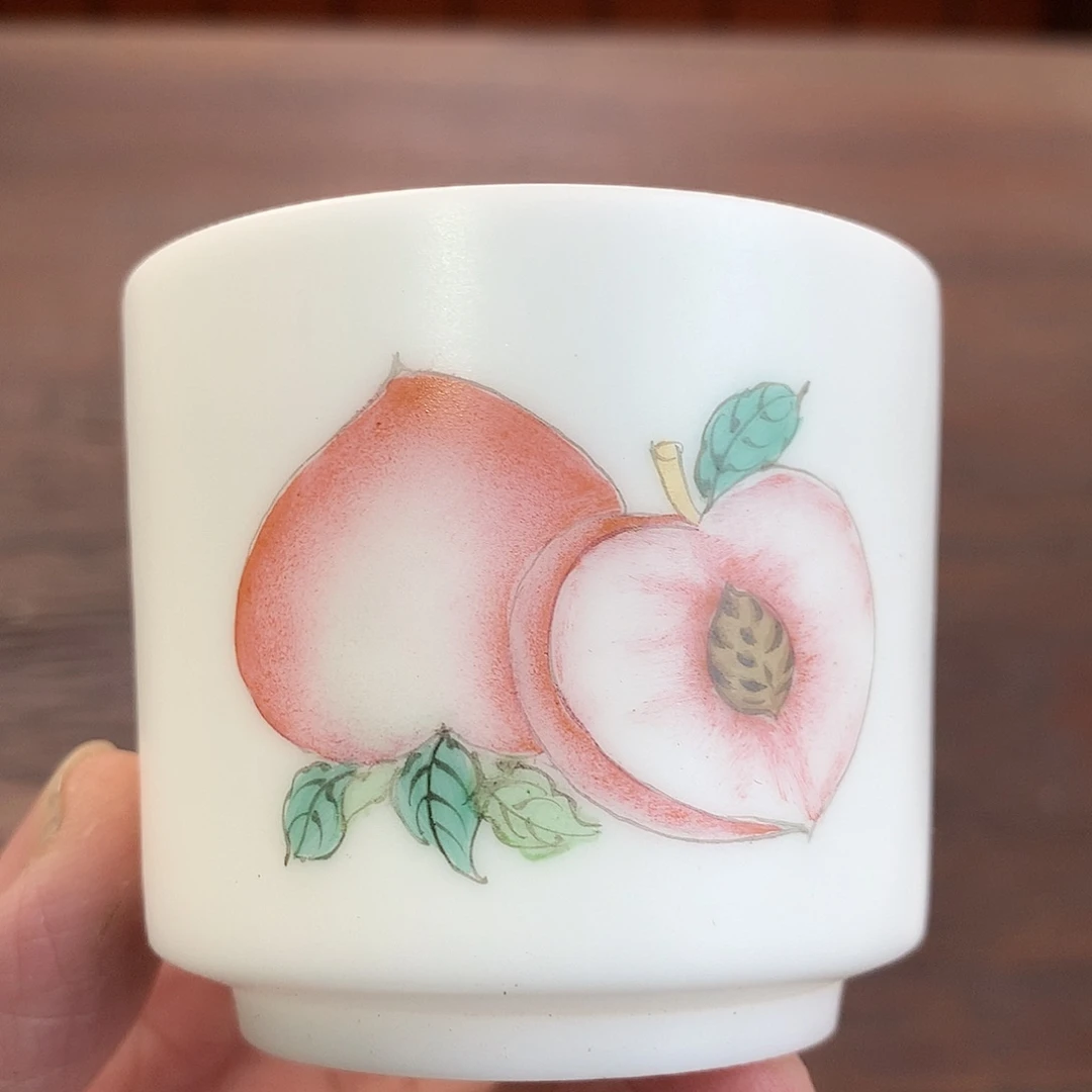 冰种素烧手绘主人杯