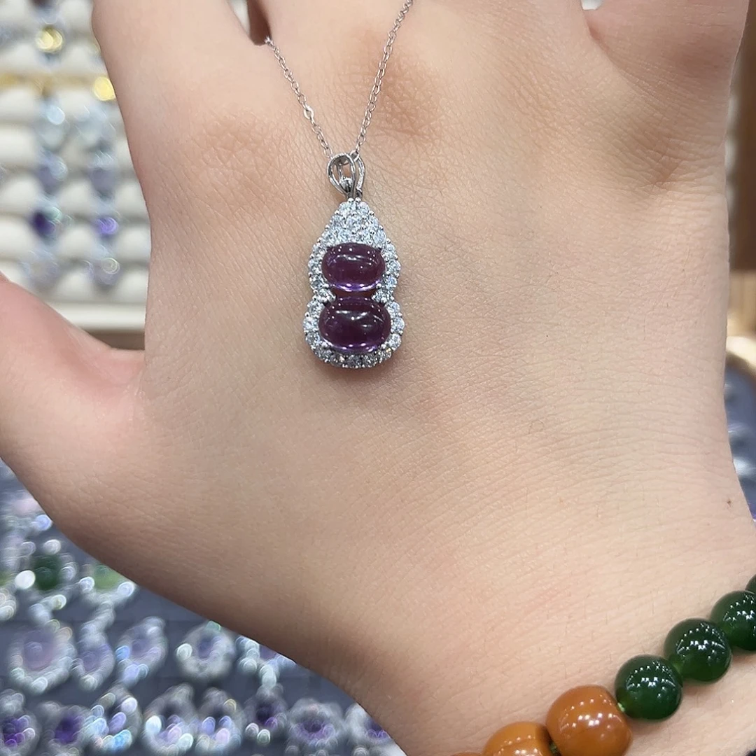 把***好戒指紫晶银S925镶嵌