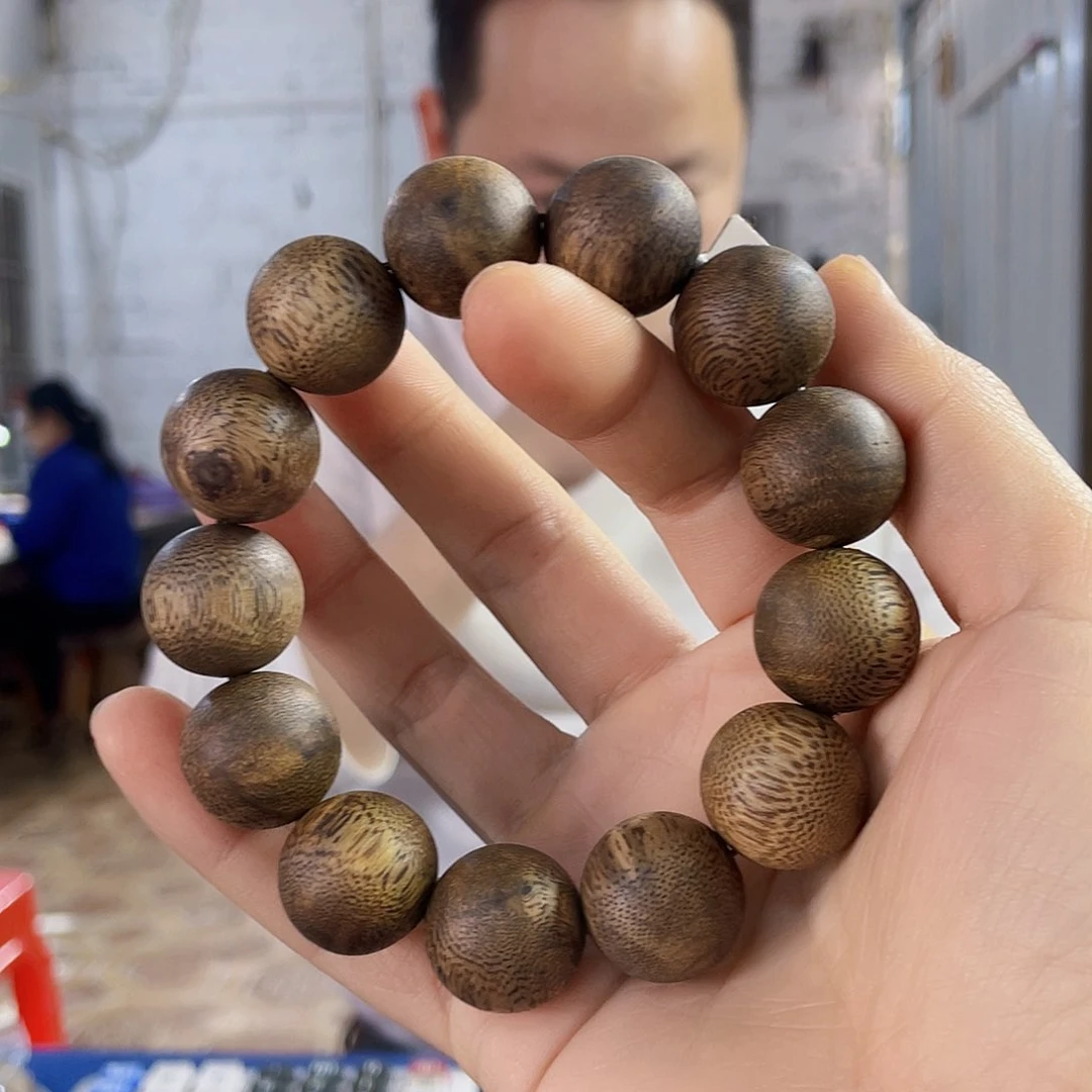 沉香手串棋楠乌身圆珠单圈1.8/20克多样性发一