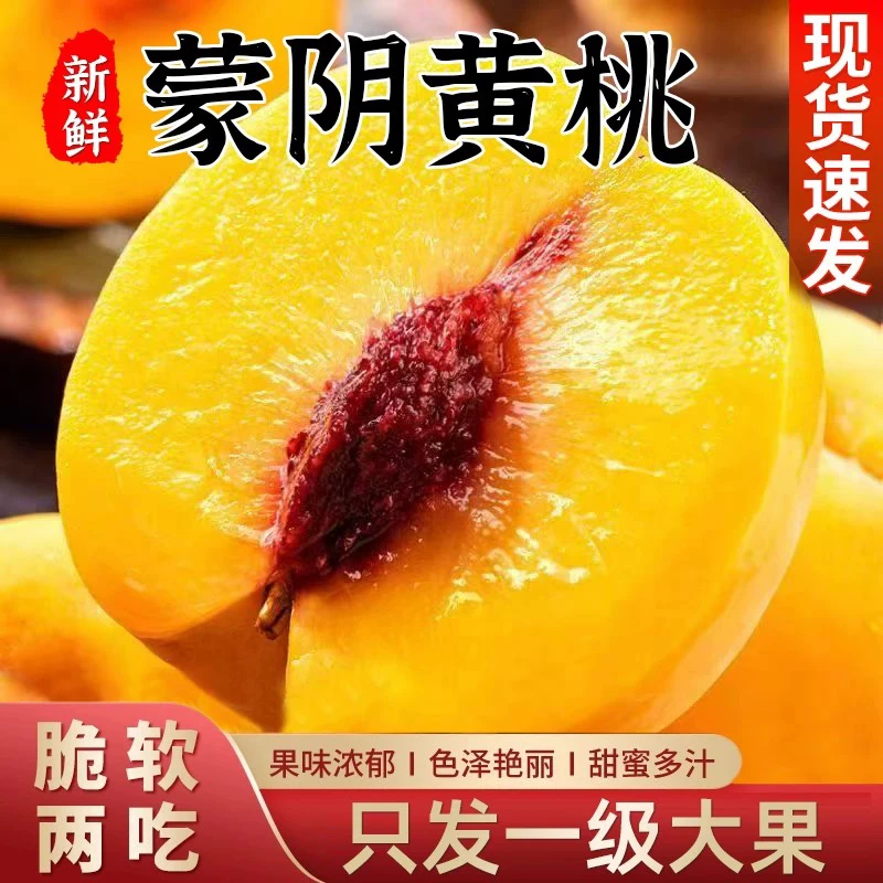 锦绣黄桃蒙阴蜜桃脆桃多汁黄金蜜桃新鲜水果水蜜桃黄桃罐头毛桃