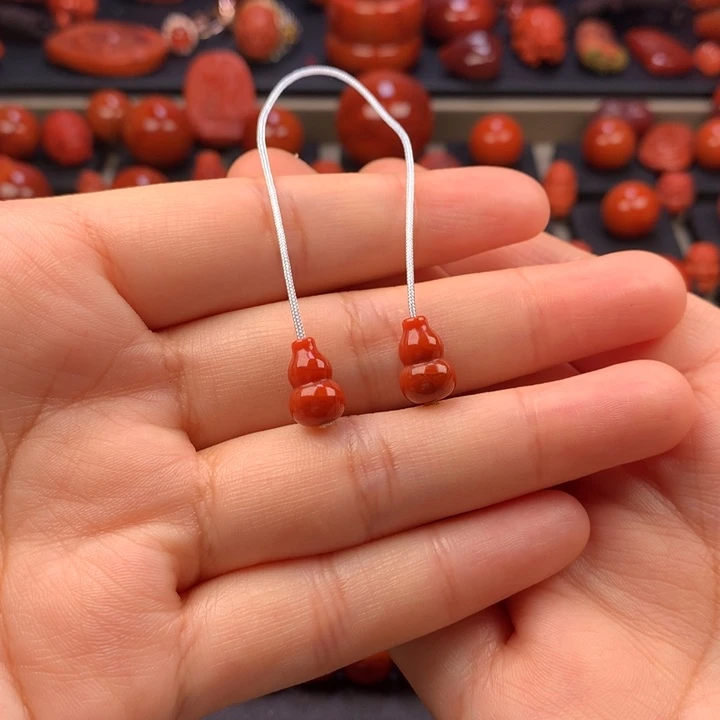 南红玛瑙未镶嵌葫芦弟子珠7MM+