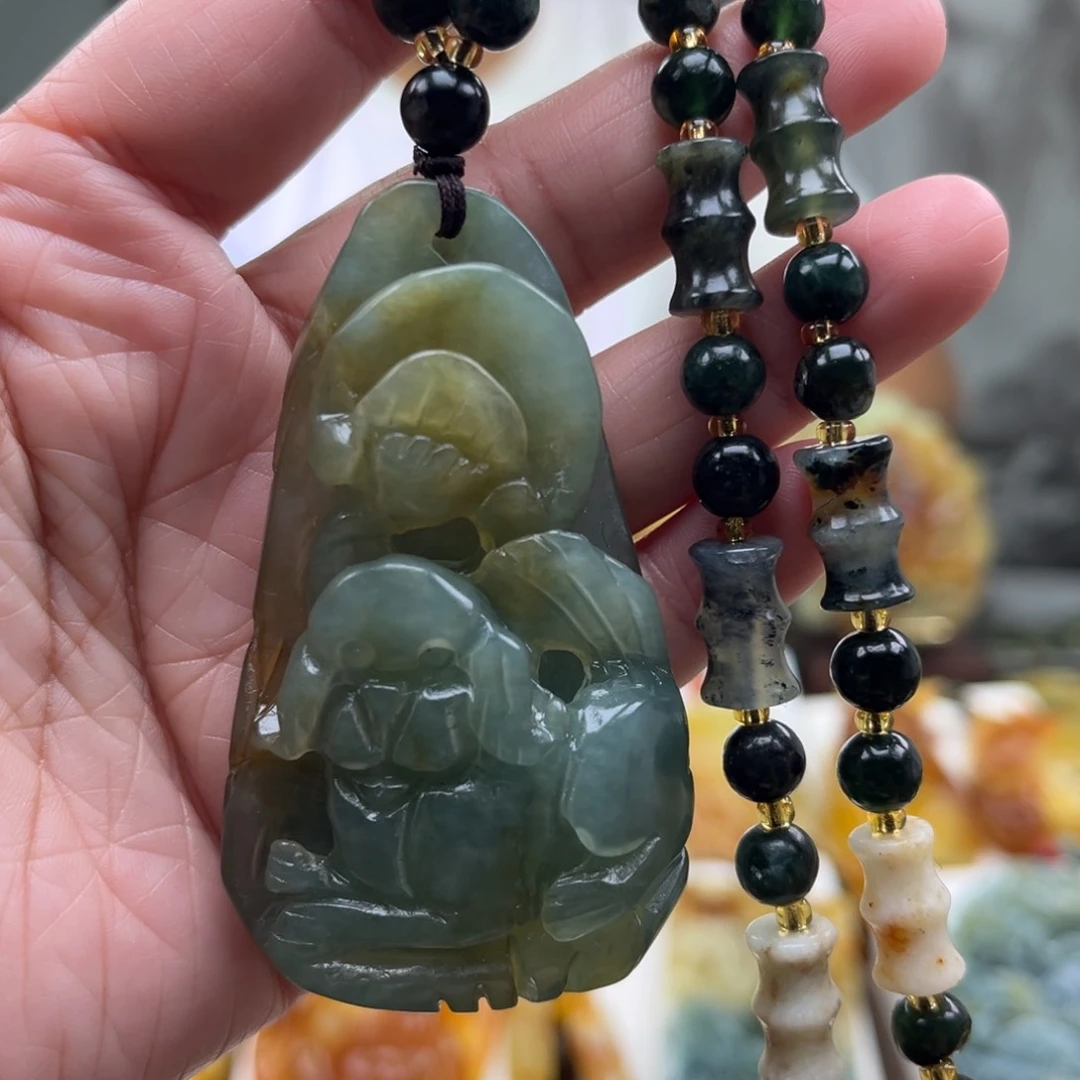 岫玉未镶嵌挂件挂件