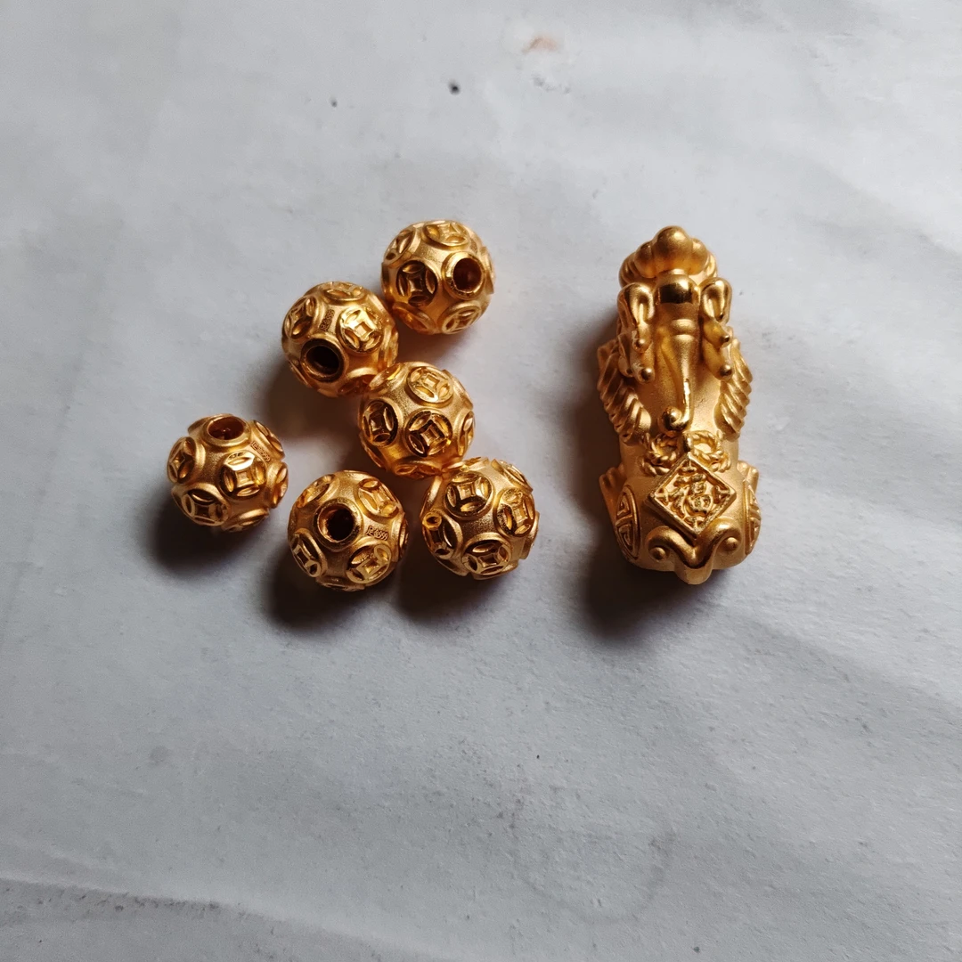 金元宝足金999貔貅珠子首饰