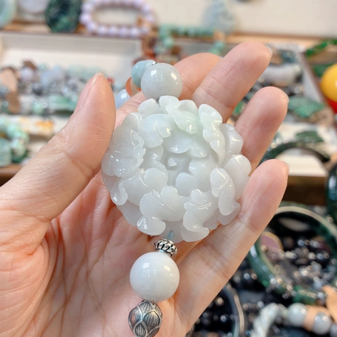 夢***影翡翠未镶嵌颈饰手串