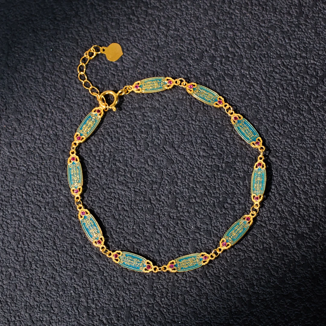 【歪歪】（素金）太太*赤马红羊大周全手链*18K（多样性发一）XB-J6361