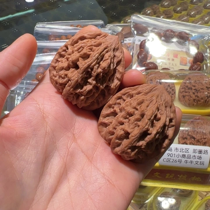 文玩核桃把件40麦穗虎头