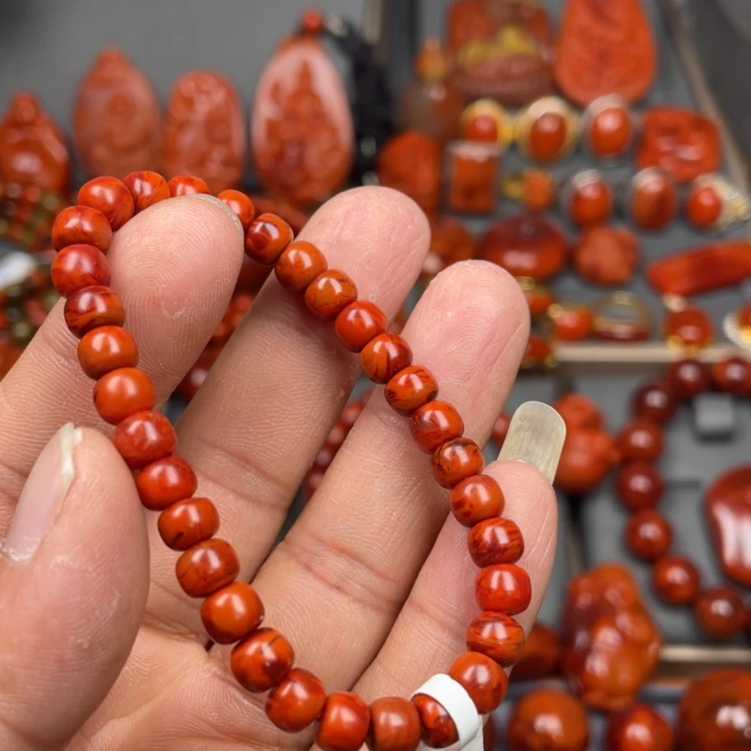 【闪购商品】南红玛瑙珠宝奇石未镶嵌单圈6