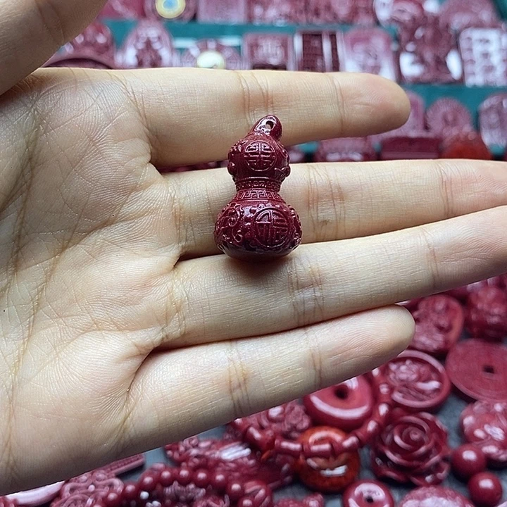 天然辰砂020朱砂吊坠