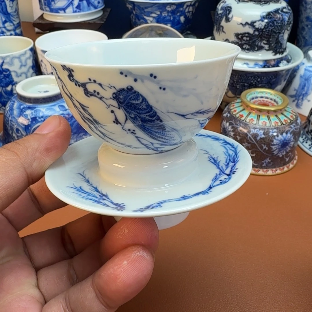 杯子景德镇陶瓷全手工手绘陶瓷