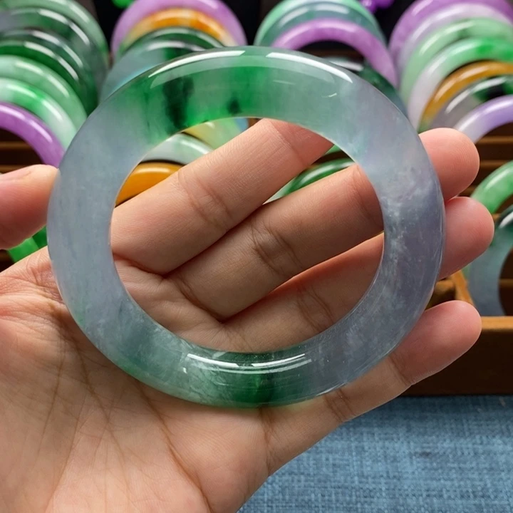 蓝***晶仿水晶非金属高端手镯