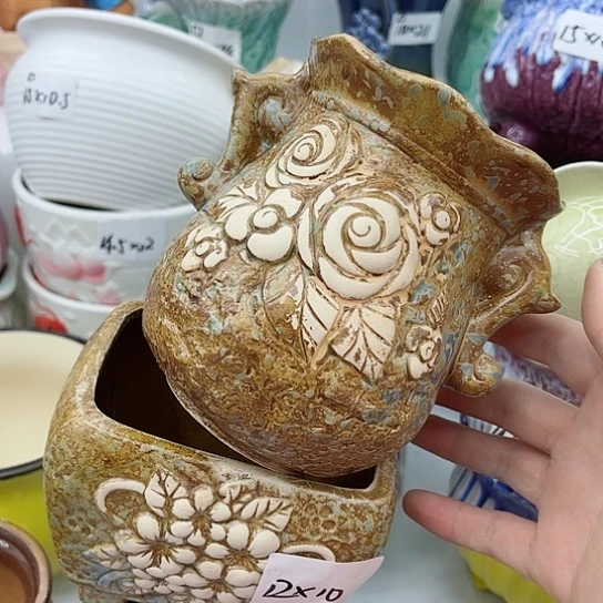 红陶多肉绿植陶瓷花盆