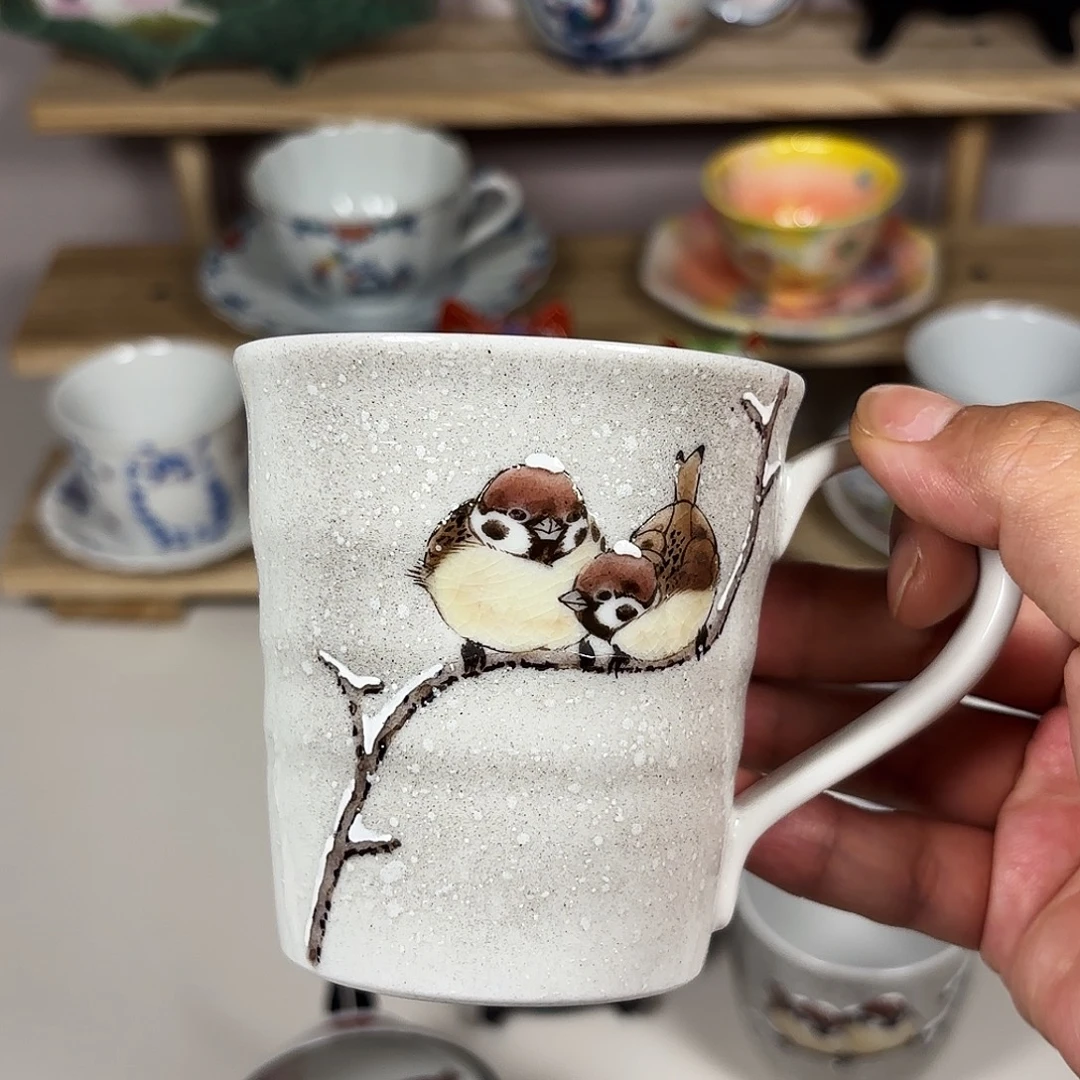 陶中村陶志人 雪雀 马克杯