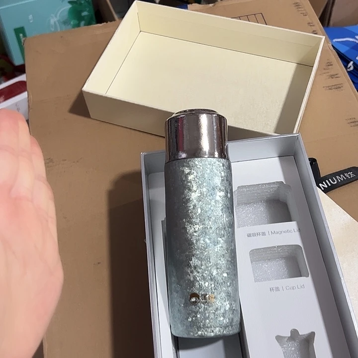 匡迪保温杯纯钛保温杯450绿色保温杯